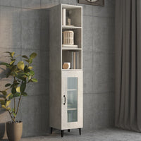 Mobile Pensile Grigio Cemento 34,5x32,5x90cm Legno Multistrato 812487
