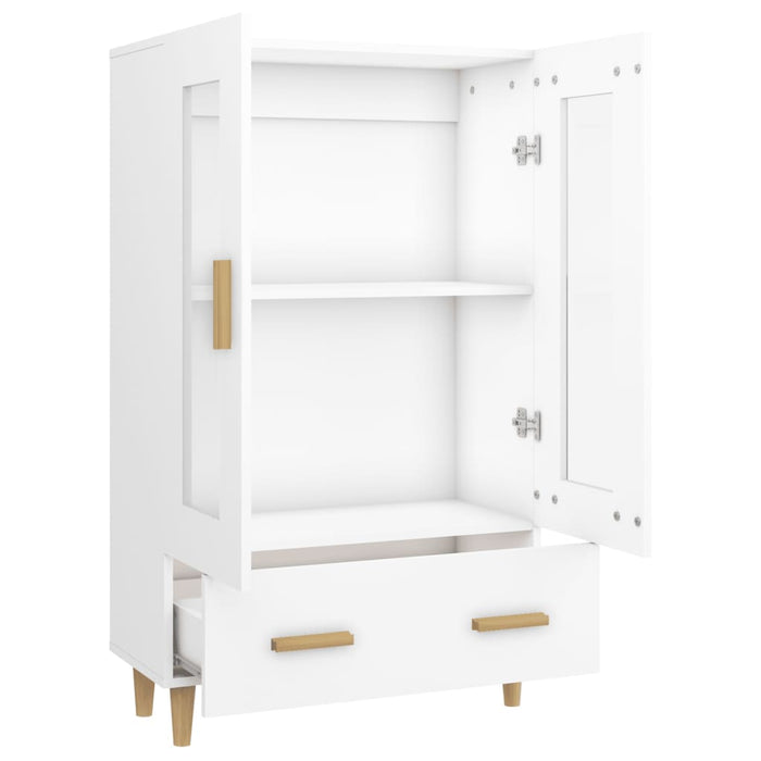 Credenza cassettiera mobile contenitore organizer cucina soggiorno salotto alto 70 x 31 x 115 cm legno ingegnerizzato bianco 02_0032762