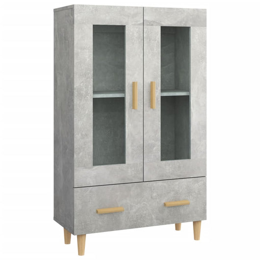 Credenza-Buffet-Armadio da cucina Grigio Cemento 70x31x115 cm in Legno Multistrato