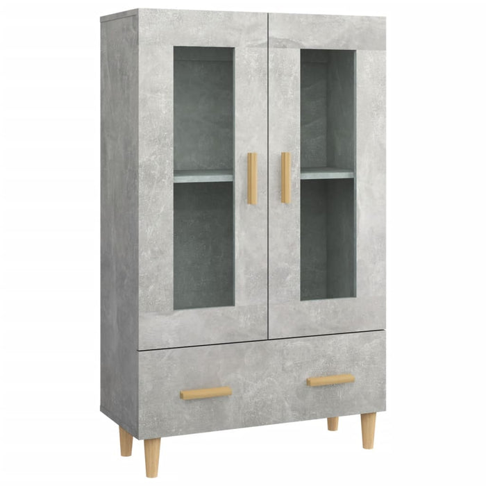 Credenza-Buffet-Armadio da cucina Grigio Cemento 70x31x115 cm in Legno Multistrato