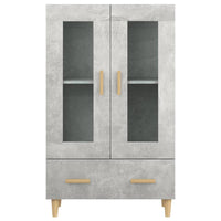 Credenza Grigio Cemento 70x31x115 cm in Legno Multistrato 812550