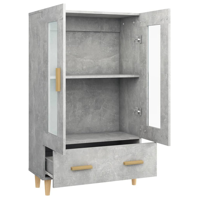 Credenza Grigio Cemento 70x31x115 cm in Legno Multistrato 812550