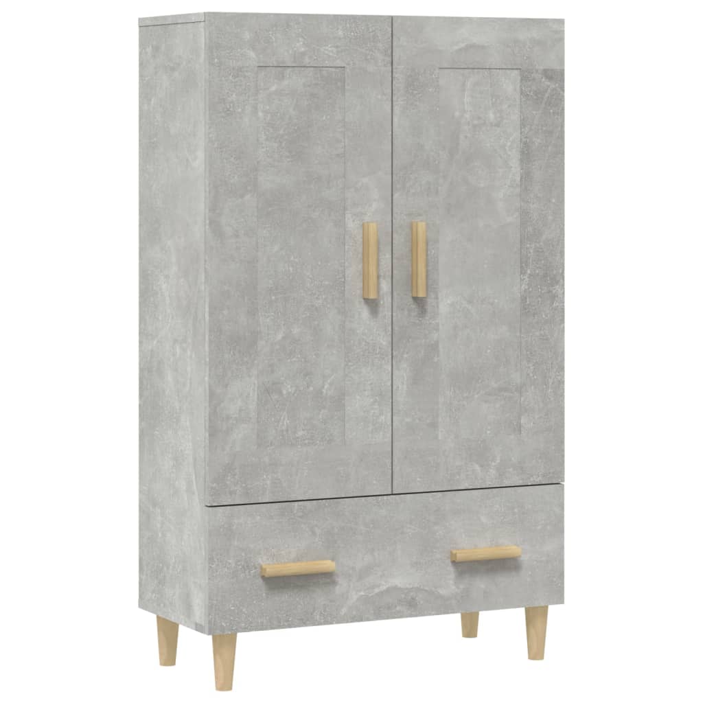Credenza Grigio Cemento 70x31x115 cm in Legno Multistrato 812568