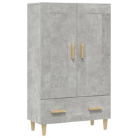 Credenza Grigio Cemento 70x31x115 cm in Legno Multistrato 812568