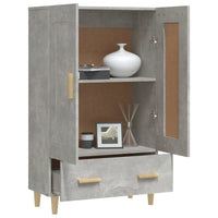 Credenza Grigio Cemento 70x31x115 cm in Legno Multistrato 812568