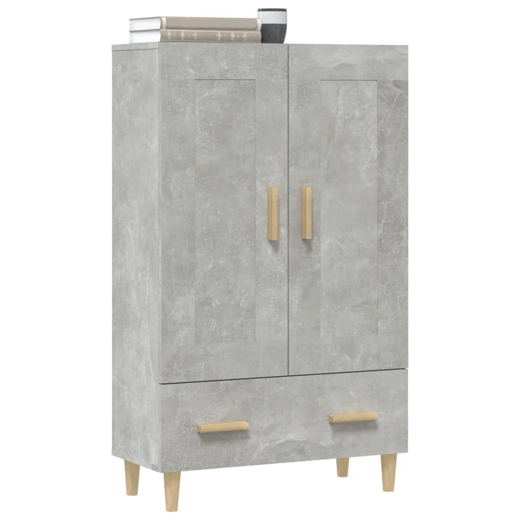 Credenza Grigio Cemento 70x31x115 cm in Legno Multistrato 812568