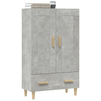 Credenza Grigio Cemento 70x31x115 cm in Legno Multistrato 812568