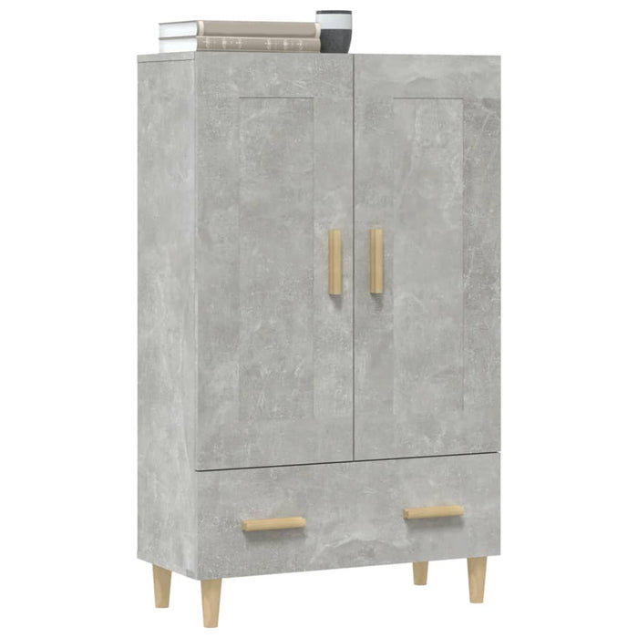 Credenza Grigio Cemento 70x31x115 cm in Legno Multistrato 812568