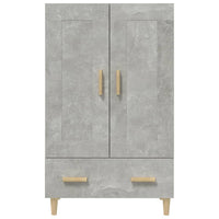 Credenza Grigio Cemento 70x31x115 cm in Legno Multistrato 812568