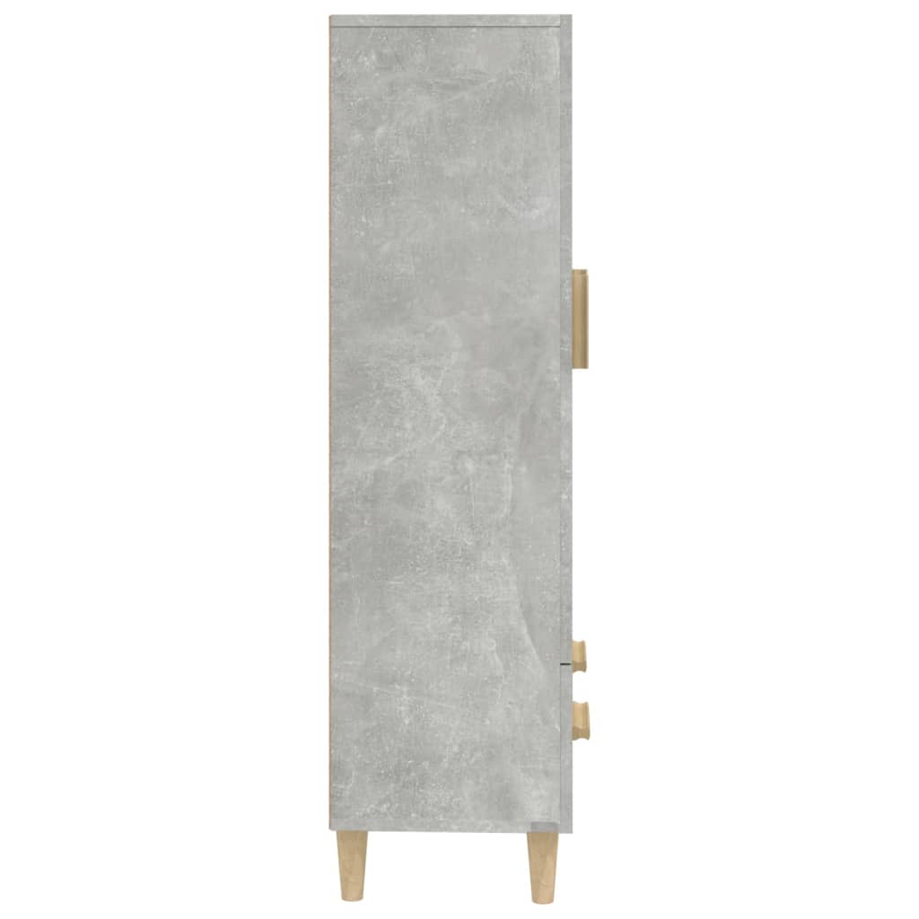 Credenza Grigio Cemento 70x31x115 cm in Legno Multistrato 812568