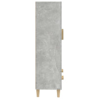Credenza Grigio Cemento 70x31x115 cm in Legno Multistrato 812568