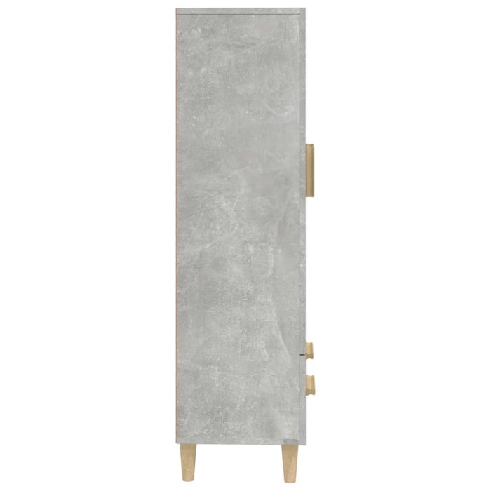 Credenza Grigio Cemento 70x31x115 cm in Legno Multistrato 812568