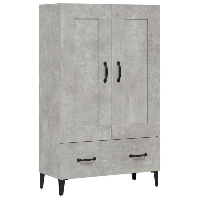 Credenza-Buffet-Armadio da cucina Grigio Cemento 70x31x115 cm in Legno Multistrato 268542