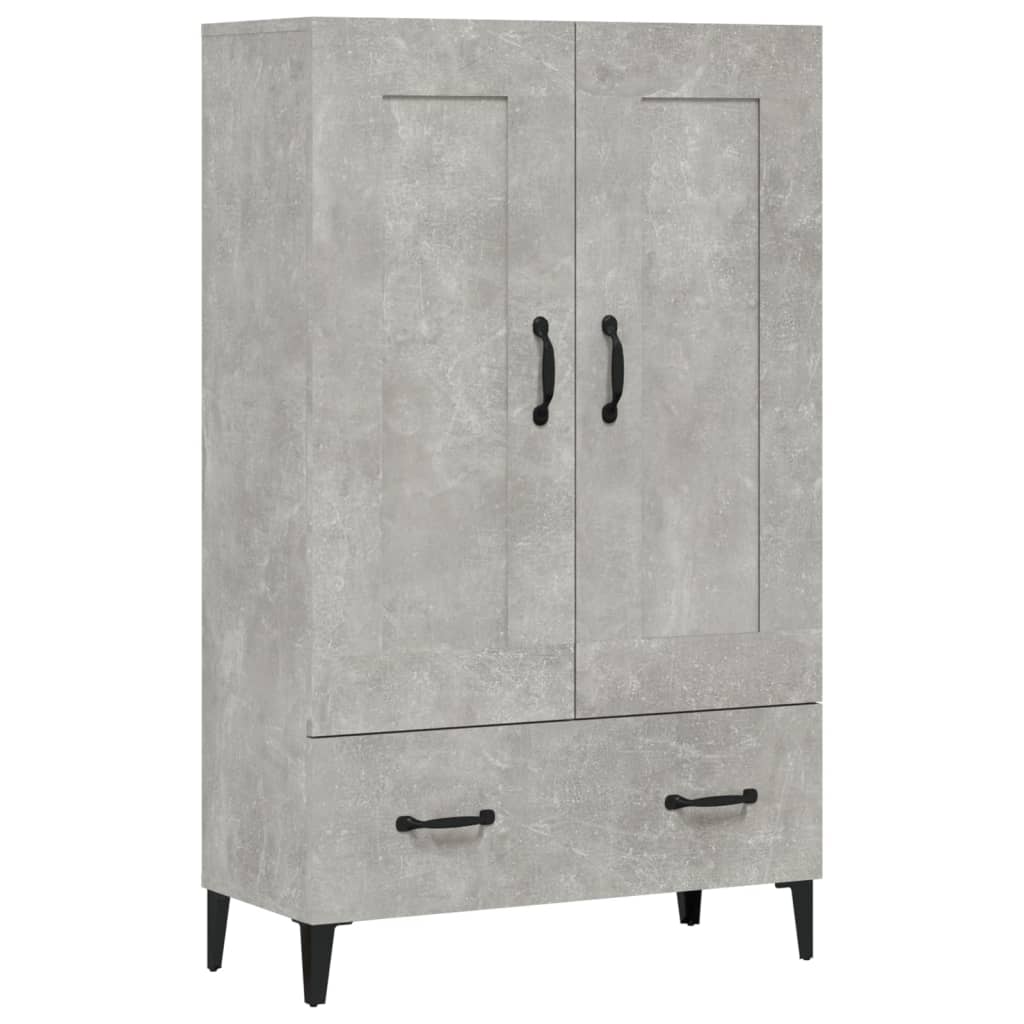 Credenza Grigio Cemento 70x31x115 cm in Legno Multistrato 812577
