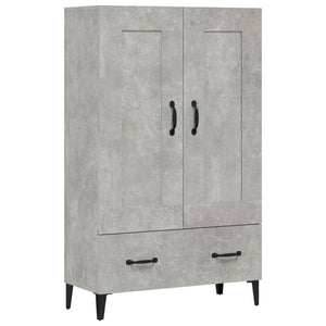 Credenza Grigio Cemento 70x31x115 cm in Legno Multistrato 812577