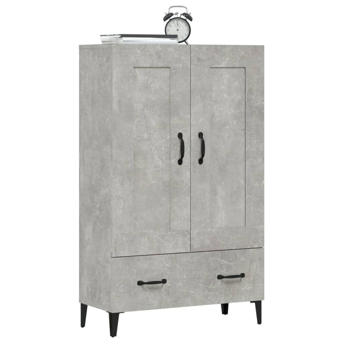 Credenza-Buffet-Armadio da cucina Grigio Cemento 70x31x115 cm in Legno Multistrato 268542