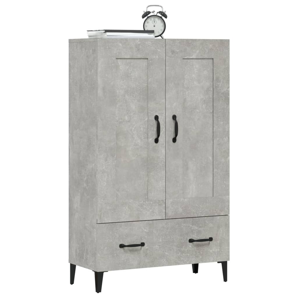 Credenza Grigio Cemento 70x31x115 cm in Legno Multistrato 812577