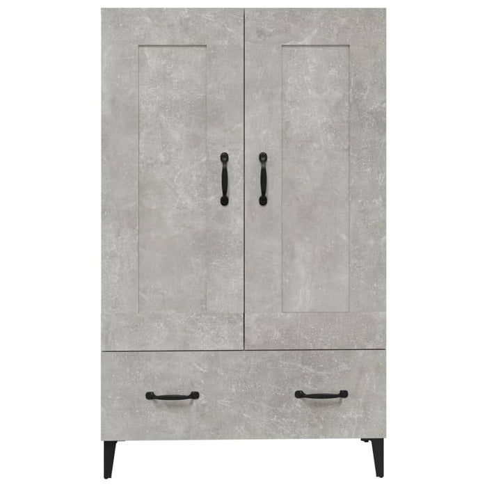 Credenza-Buffet-Armadio da cucina Grigio Cemento 70x31x115 cm in Legno Multistrato 268542