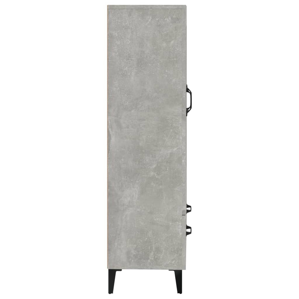 Credenza Grigio Cemento 70x31x115 cm in Legno Multistrato 812577