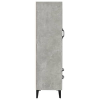 Credenza Grigio Cemento 70x31x115 cm in Legno Multistrato 812577