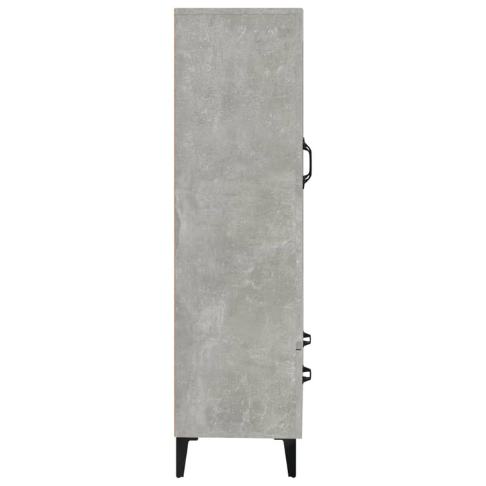 Credenza-Buffet-Armadio da cucina Grigio Cemento 70x31x115 cm in Legno Multistrato 268542