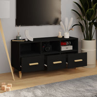 Mobile Porta TV Nero 102x36x50 cm in Legno Multistrato 812601