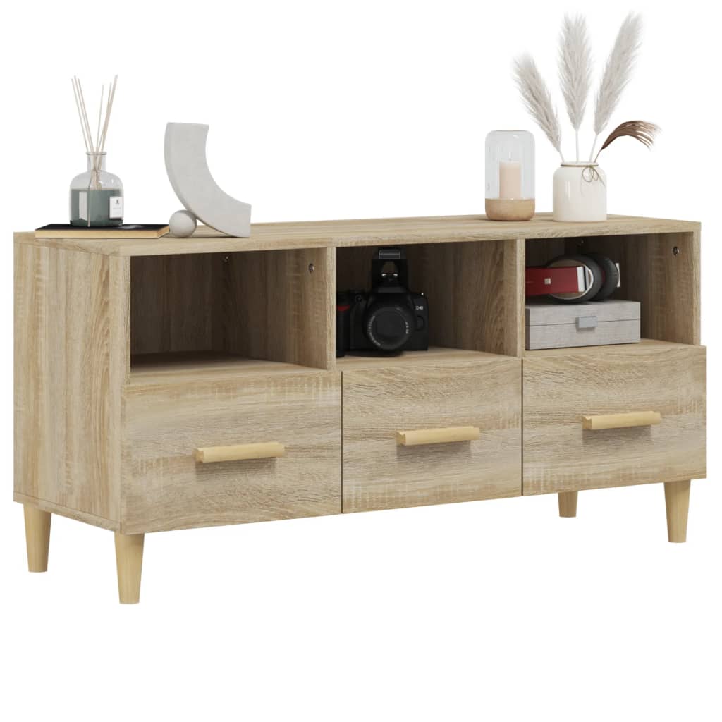 Mobile Porta TV Rovere Sonoma 102x36x50 cm Legno Multistrato 812603