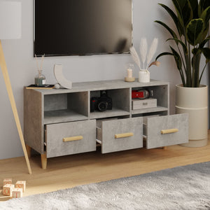 Mobile Porta TV Grigio Cemento 102x36x50 cm Legno Multistrato 812604