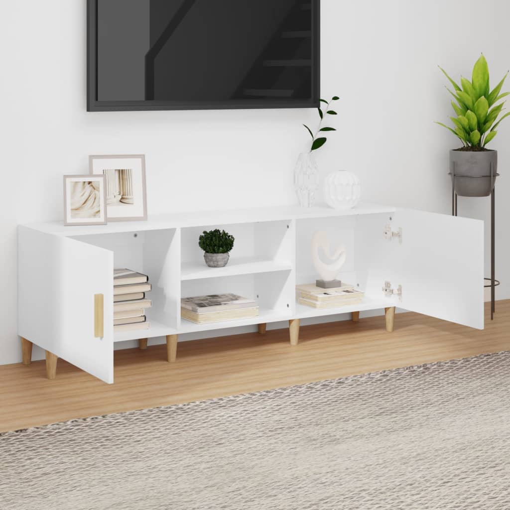 Mobile Porta TV-Mobile per TV-Credenza TV Bianco 150x30x50 cm in Legno Multistrato 767053