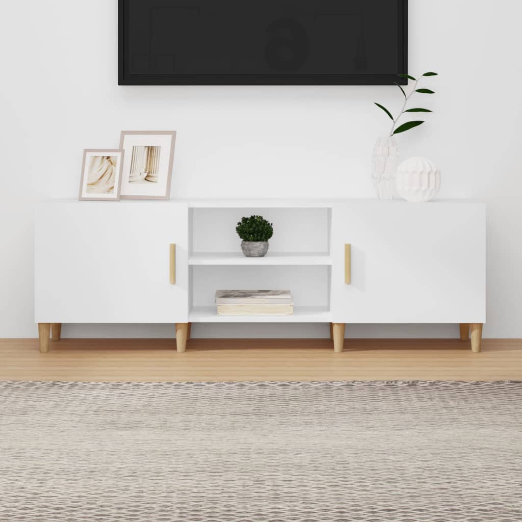 Mobile Porta TV-Mobile per TV-Credenza TV Bianco 150x30x50 cm in Legno Multistrato 767053