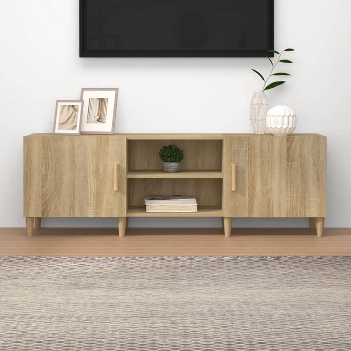 Mobile Porta TV Rovere Sonoma 150x30x50 cm Legno Multistrato cod mxl 6658