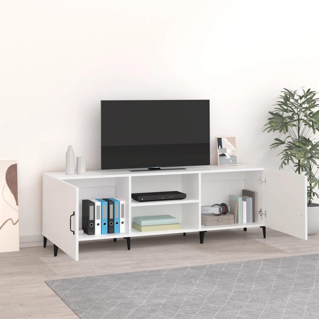 Mobile Porta TV-Mobile per TV-Credenza TV Bianco 150x30x50 cm in Legno Multistrato 508642