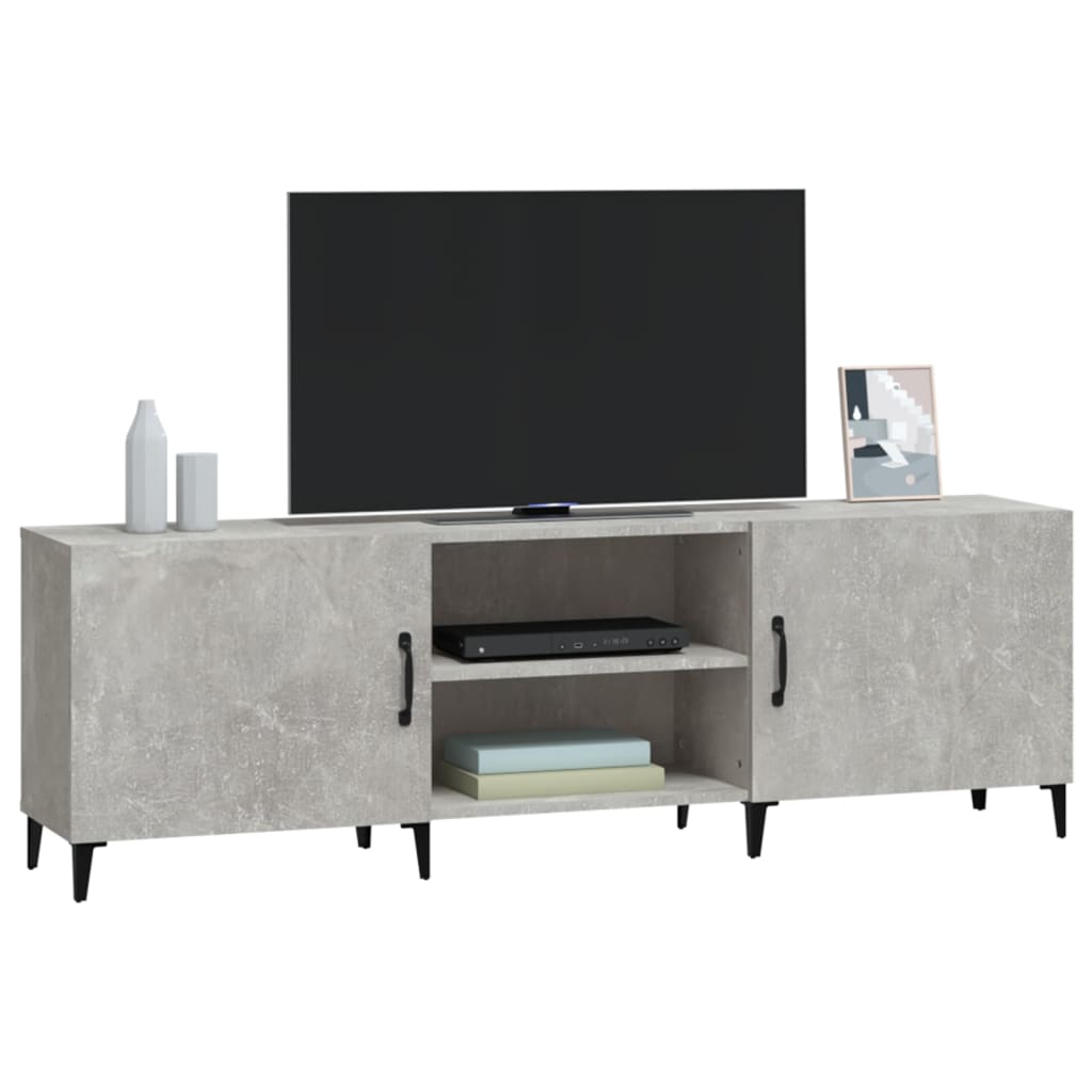 Mobile Porta TV Grigio Cemento 150x30x50cm in Legno Multistrato cod mxl 8961