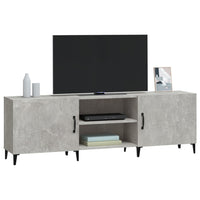 Mobile Porta TV Grigio Cemento 150x30x50cm in Legno Multistrato cod mxl 8961