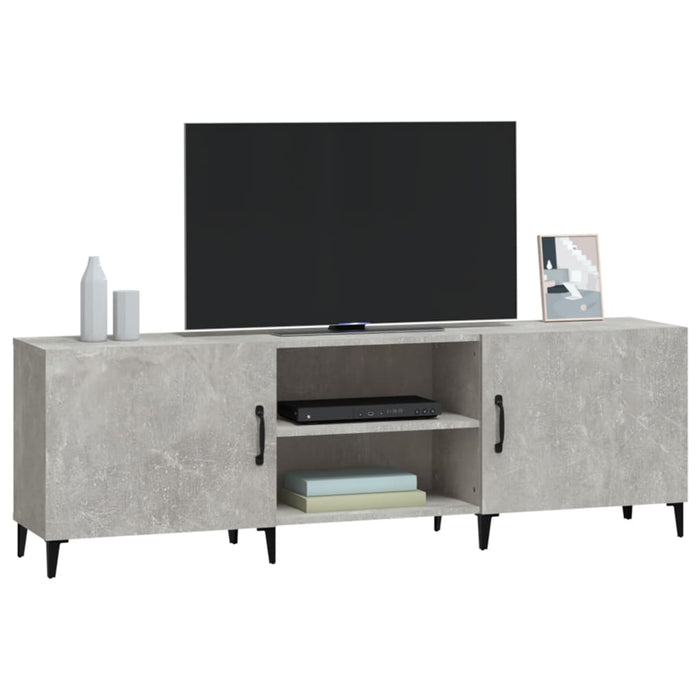 Mobile Porta TV Grigio Cemento 150x30x50cm in Legno Multistrato cod mxl 8961