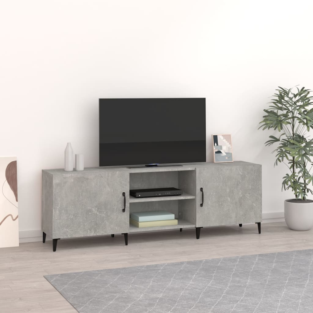 Mobile Porta TV Grigio Cemento 150x30x50cm in Legno Multistrato cod mxl 8961