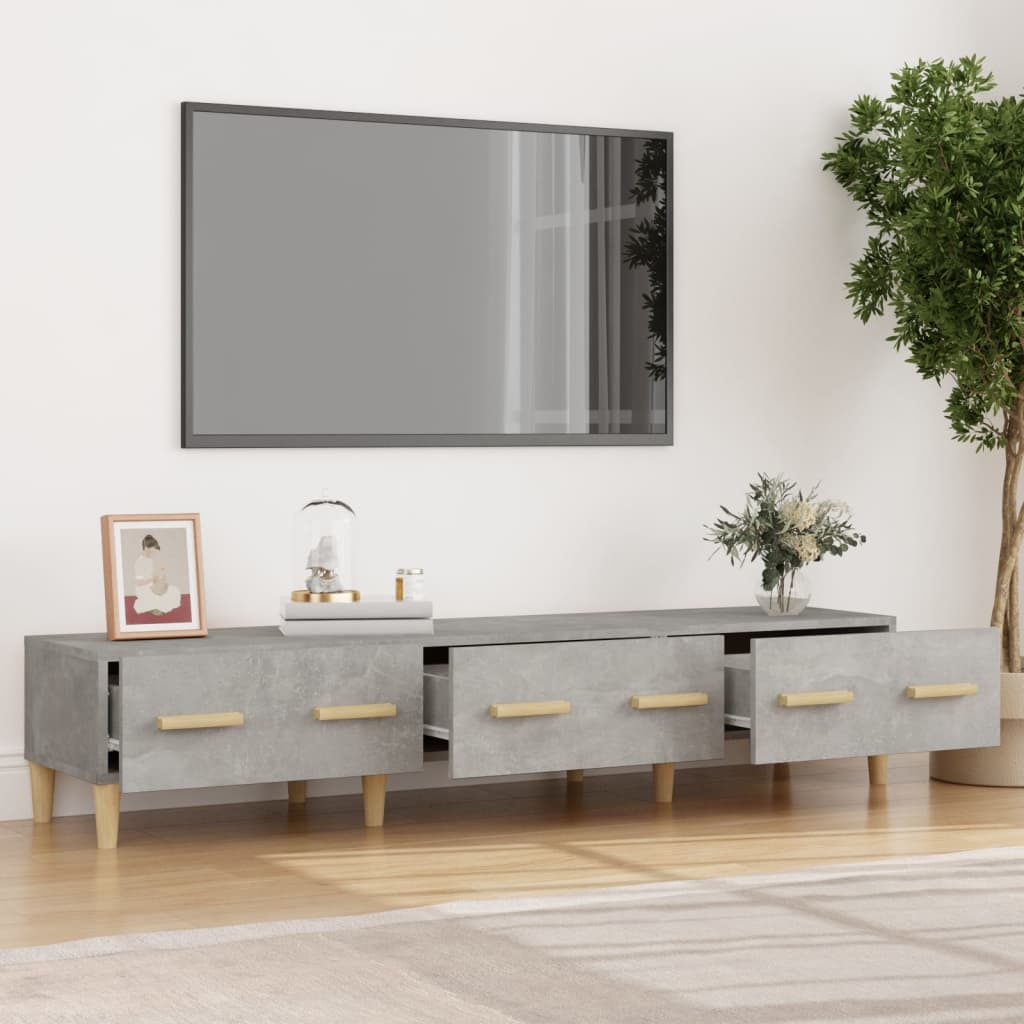 Mobile Porta TV Grigio Cemento 150x34,5x30 cm Legno Multistrato 812640