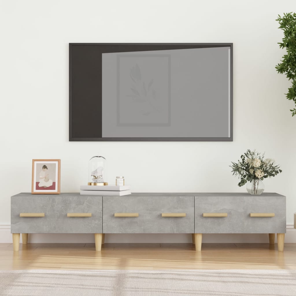 Mobile Porta TV Grigio Cemento 150x34,5x30 cm Legno Multistrato 812640