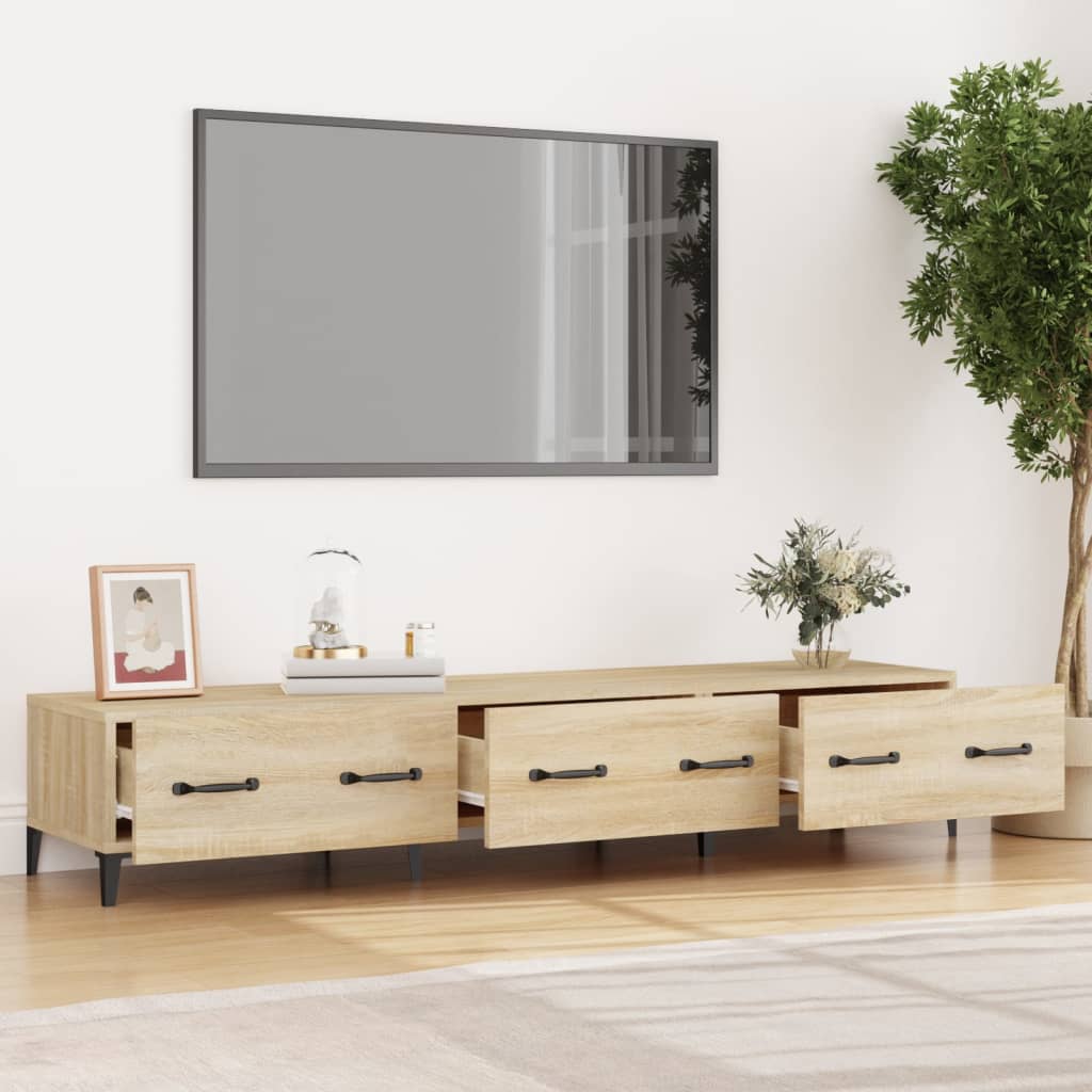 Mobile Porta TV Rovere Sonoma 150x34,5x30 cm Legno Multistrato cod mxl 20594