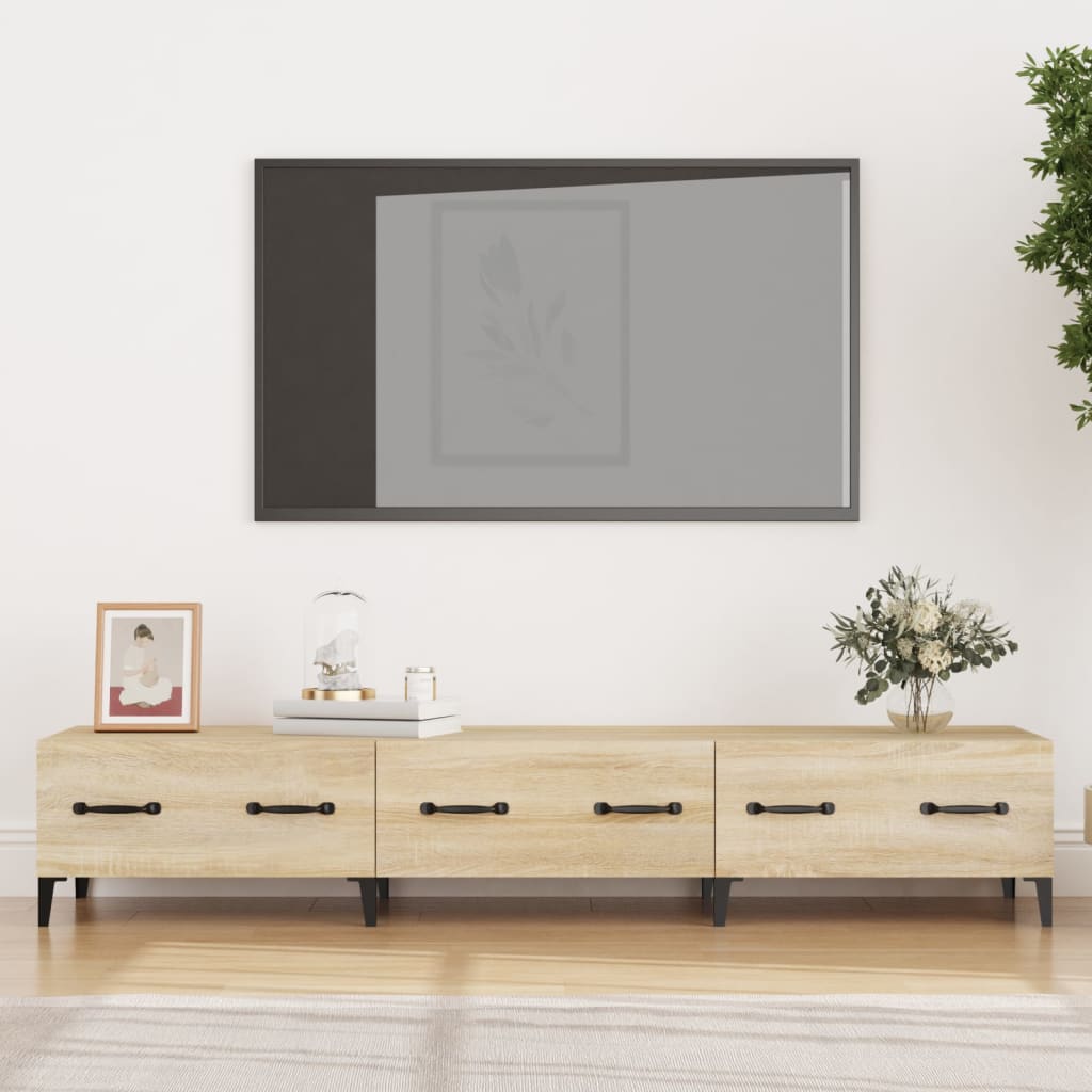 Mobile Porta TV Rovere Sonoma 150x34,5x30 cm Legno Multistrato cod mxl 20594