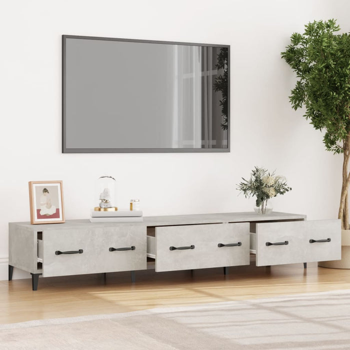 Mobile Porta TV Grigio Cemento 150x34,5x30 cm Legno Multistrato 812649