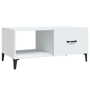 Tavolino da Salotto Bianco 90x50x40 cm in Legno Multistrato 812663