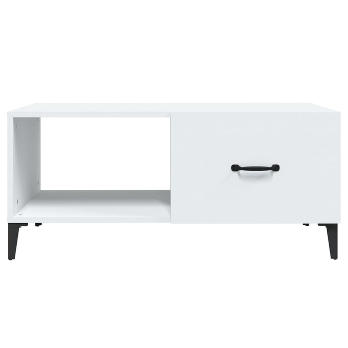 Tavolino da Salotto Bianco 90x50x40 cm in Legno Multistrato 812663