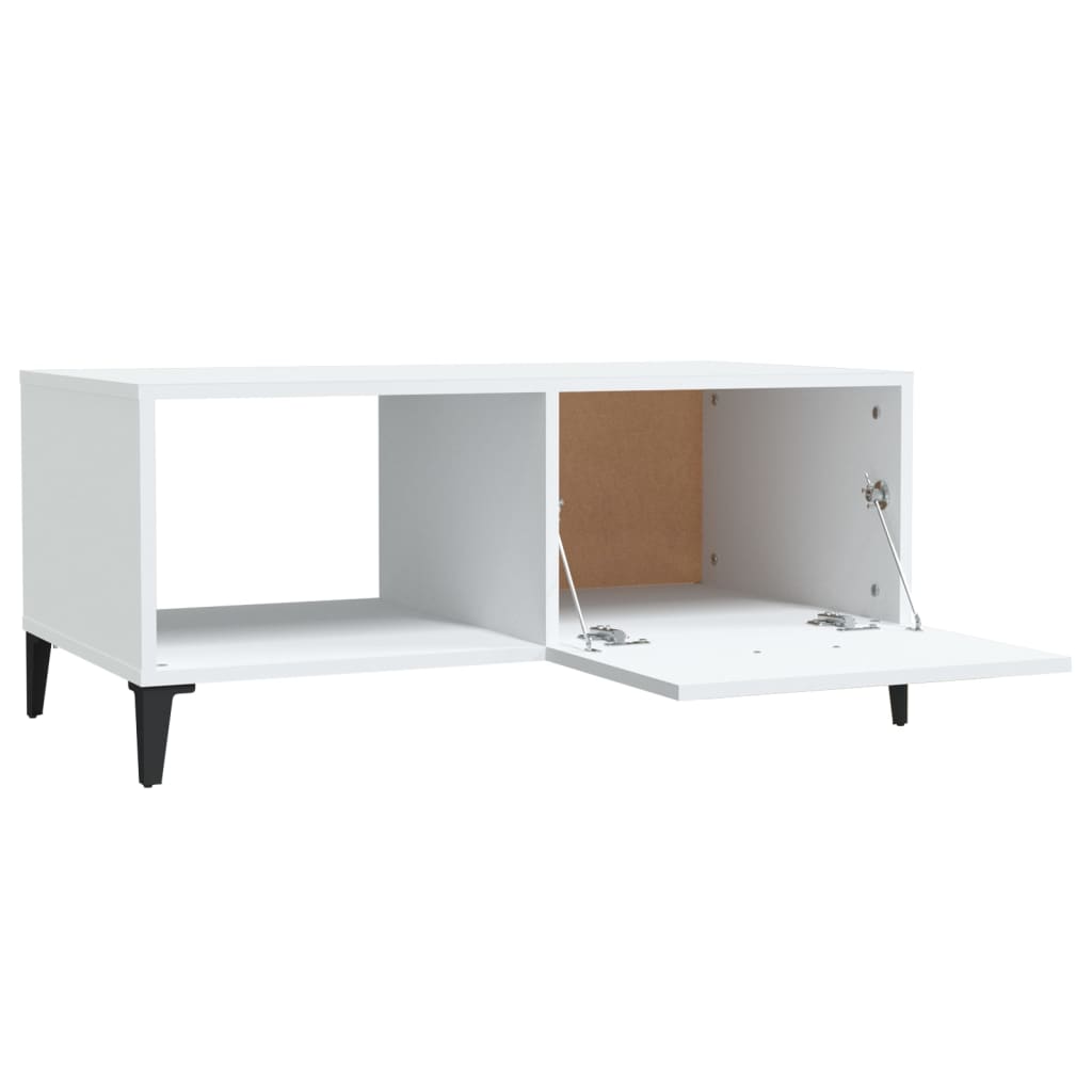 Tavolino da Salotto Bianco 90x50x40 cm in Legno Multistrato 812663