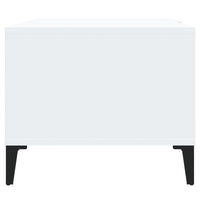 Tavolino da Salotto Bianco 90x50x40 cm in Legno Multistrato