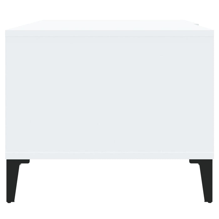 Tavolino da Salotto Bianco 90x50x40 cm in Legno Multistrato 812663