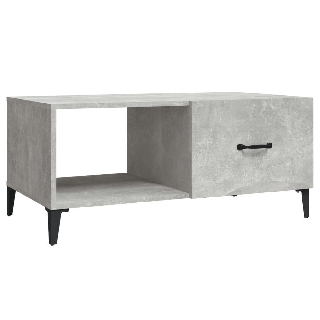 Tavolino da Salotto Grigio Cemento 90x50x40cm Legno Multistrato 812667