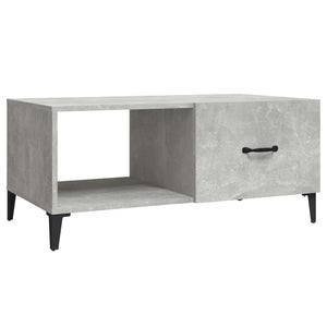 Tavolino da Salotto Grigio Cemento 90x50x40cm Legno Multistrato 812667