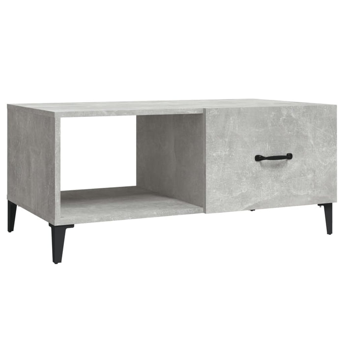 Tavolino da Salotto Grigio Cemento 90x50x40cm Legno Multistrato 812667