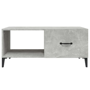 Tavolino da Salotto Grigio Cemento 90x50x40cm Legno Multistrato 812667